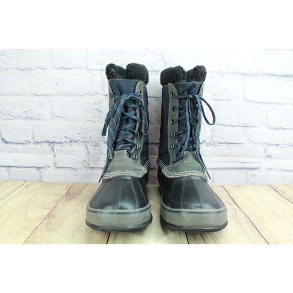 LL Bean Insulated Ultra Warm Snow Duck Boots Ripstop Navy Size 11 M - Picture 3 of 9